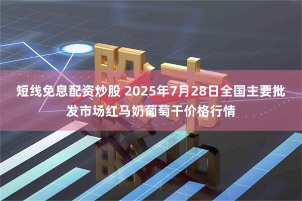 短线免息配资炒股 2025年7月28日全国主要批发市场红马奶葡萄干价格行情